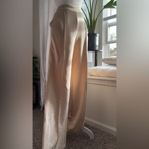 Elegant Cream Wide Leg Pants